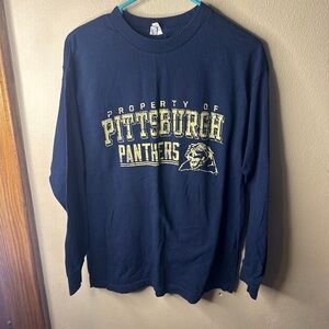 University Of Pittsburgh Panthers Long Sleeve Shirt Size Medium